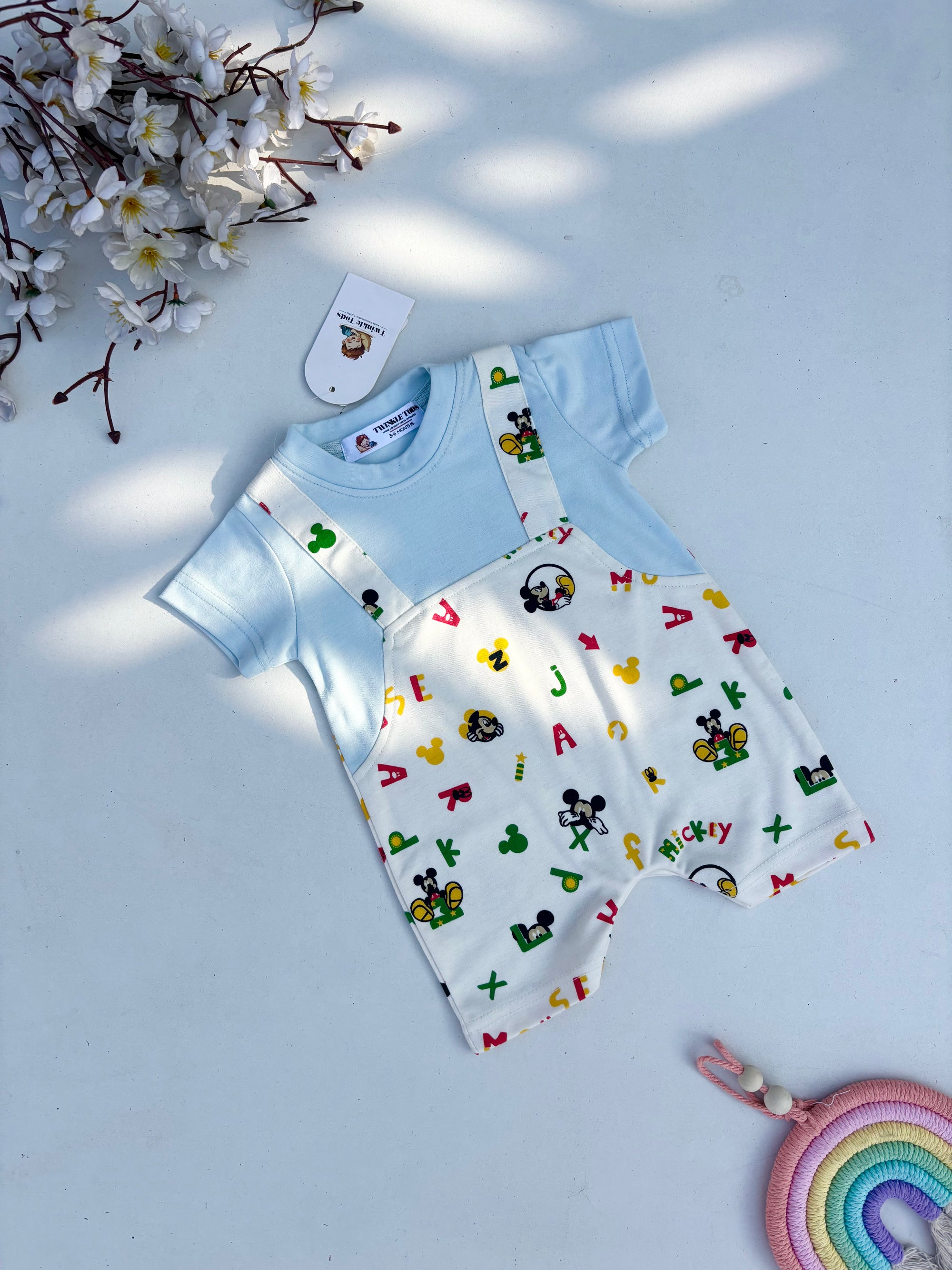 Mickey Alphabet Dungree Romper