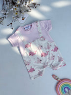 Blush Whale Dungree Romper