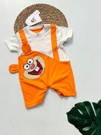 Giggles Orange Cut & Sew Romper