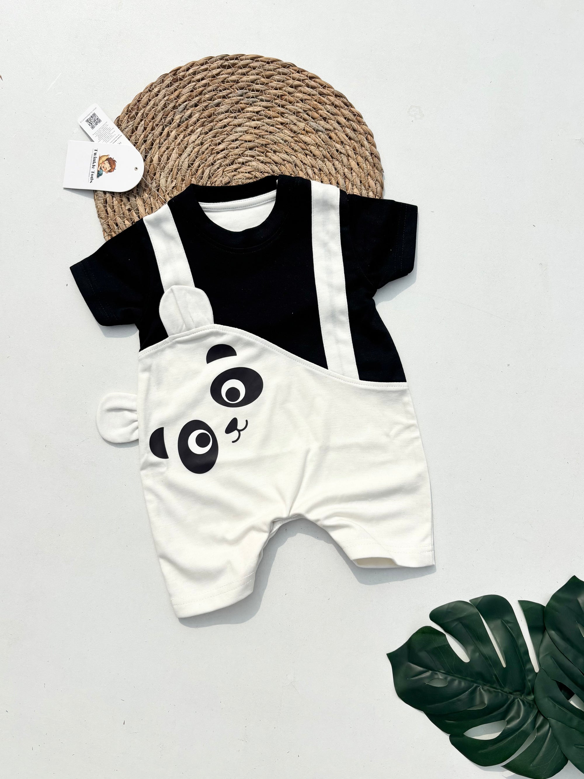 Cuddly Panda Cut & Sew Romper