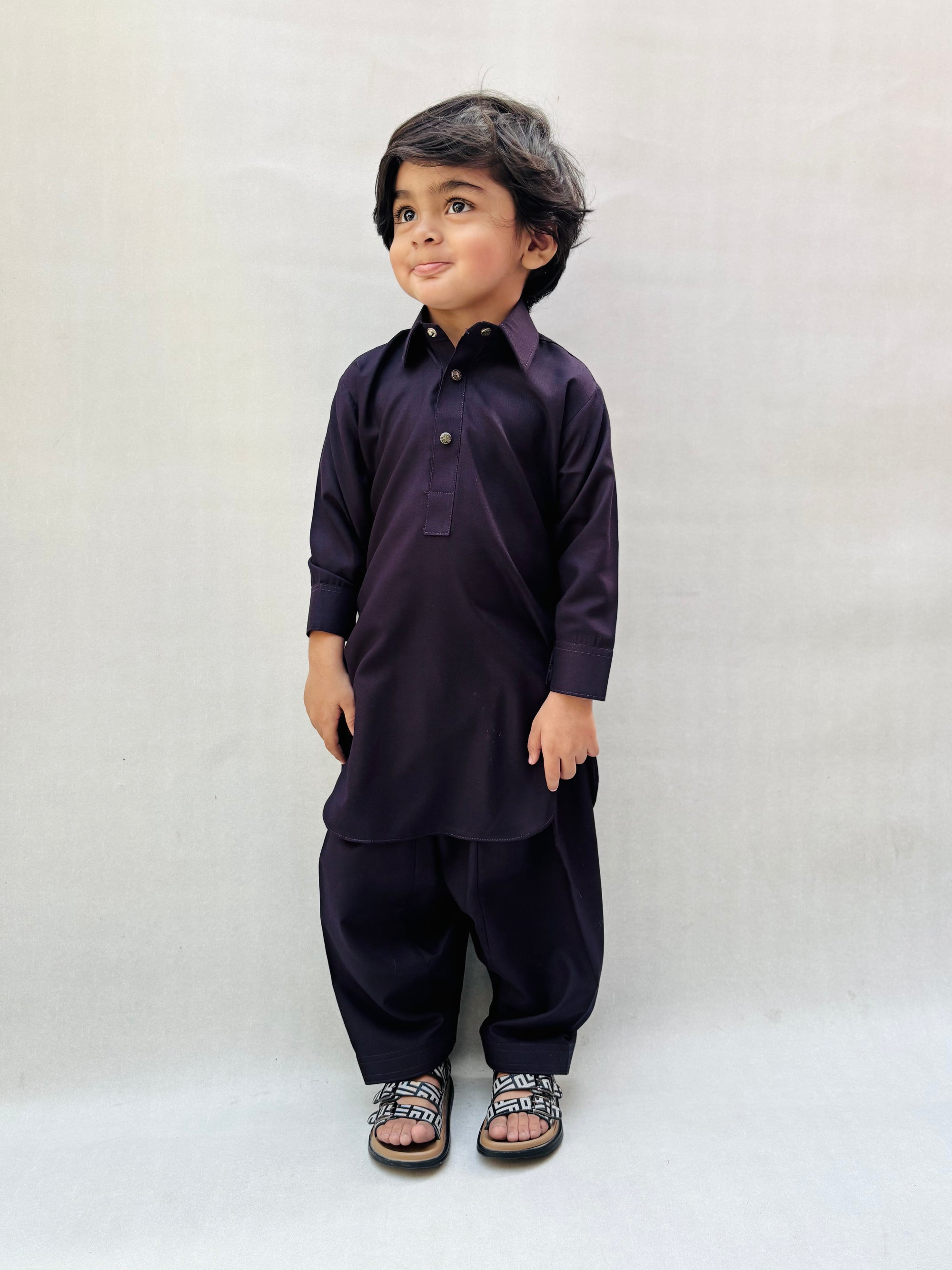 Maroon Blended Kameez Shalwar