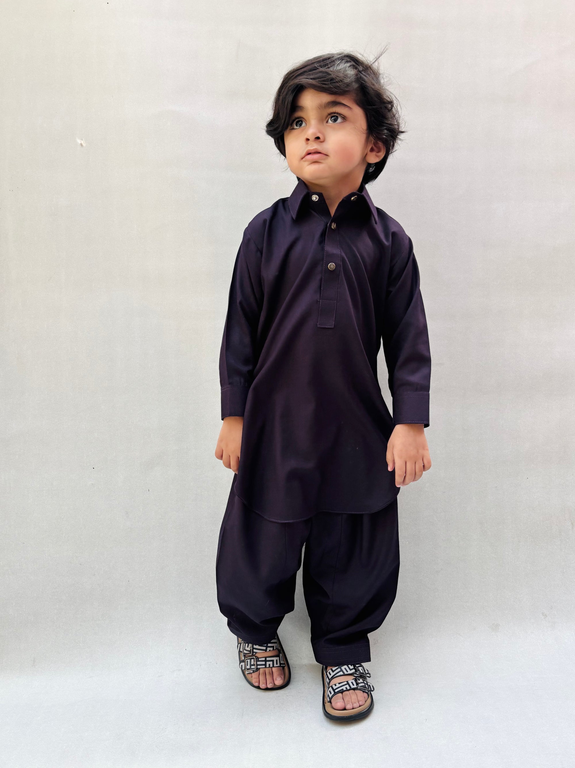 Maroon Blended Kameez Shalwar