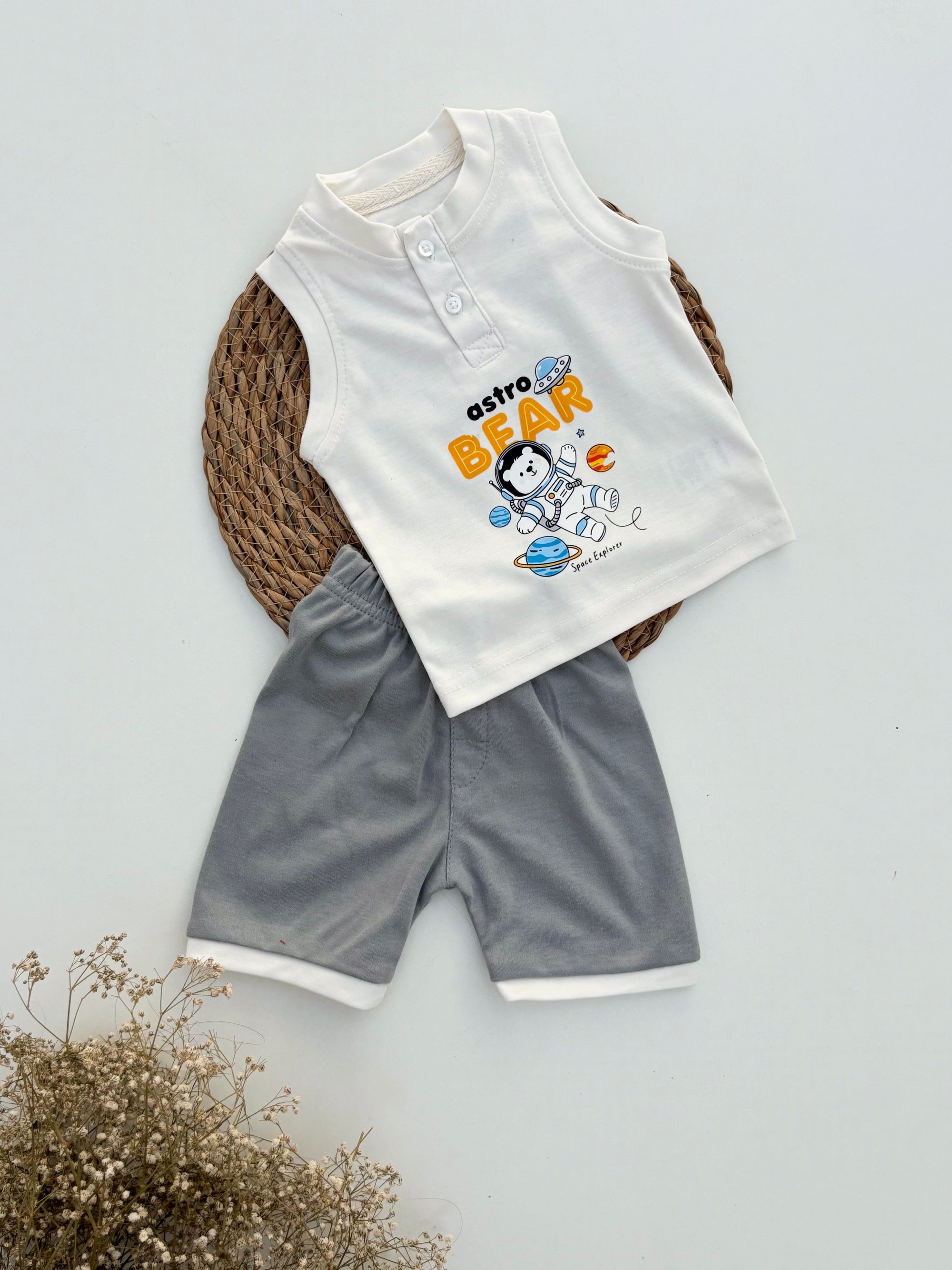 Astro Bear Henley Sando Set