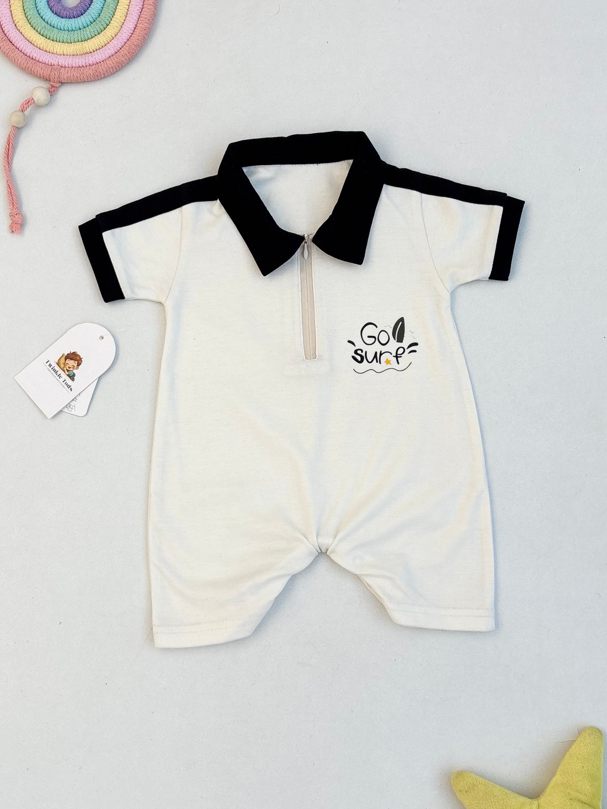 Go Surf Polo Zip Romper
