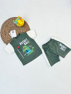 Basketball Seal Printed Short Set