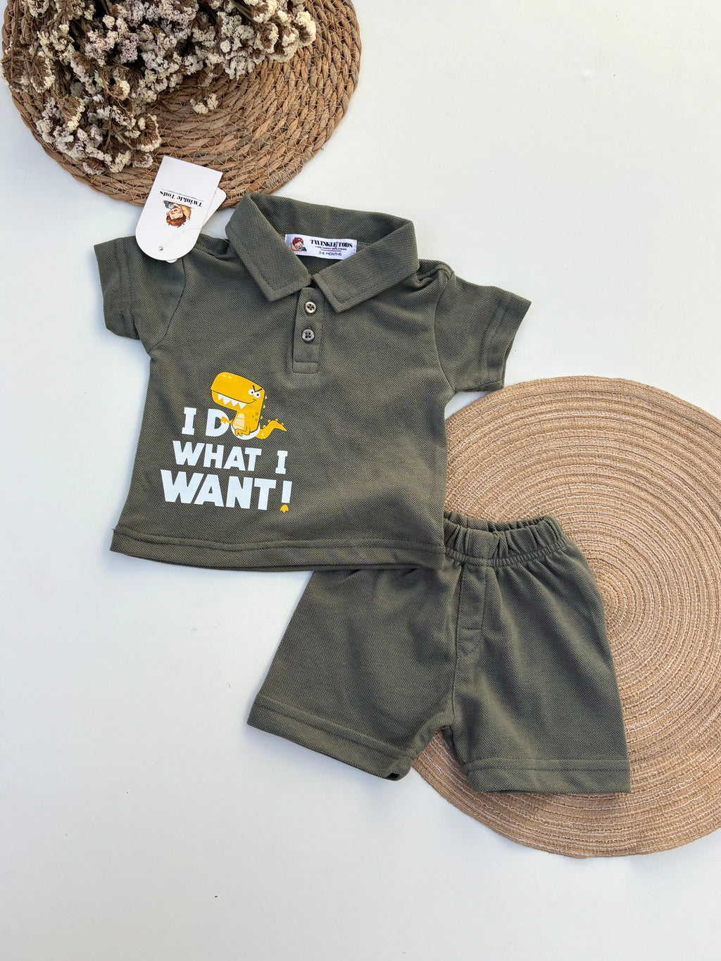 Tiny T-Rex Polo Set