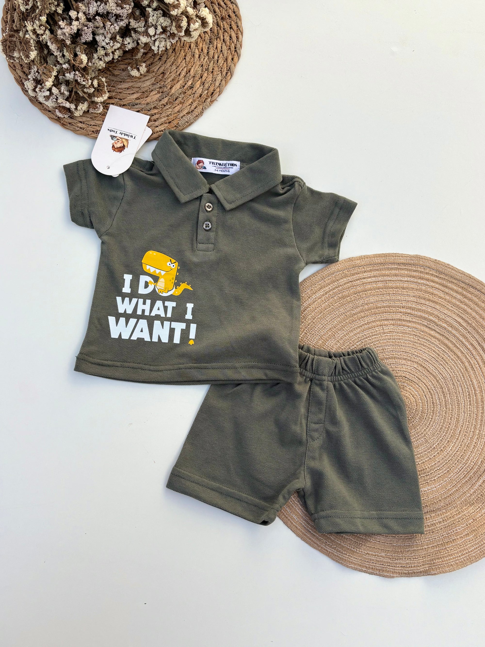 Tiny T-Rex Polo Set