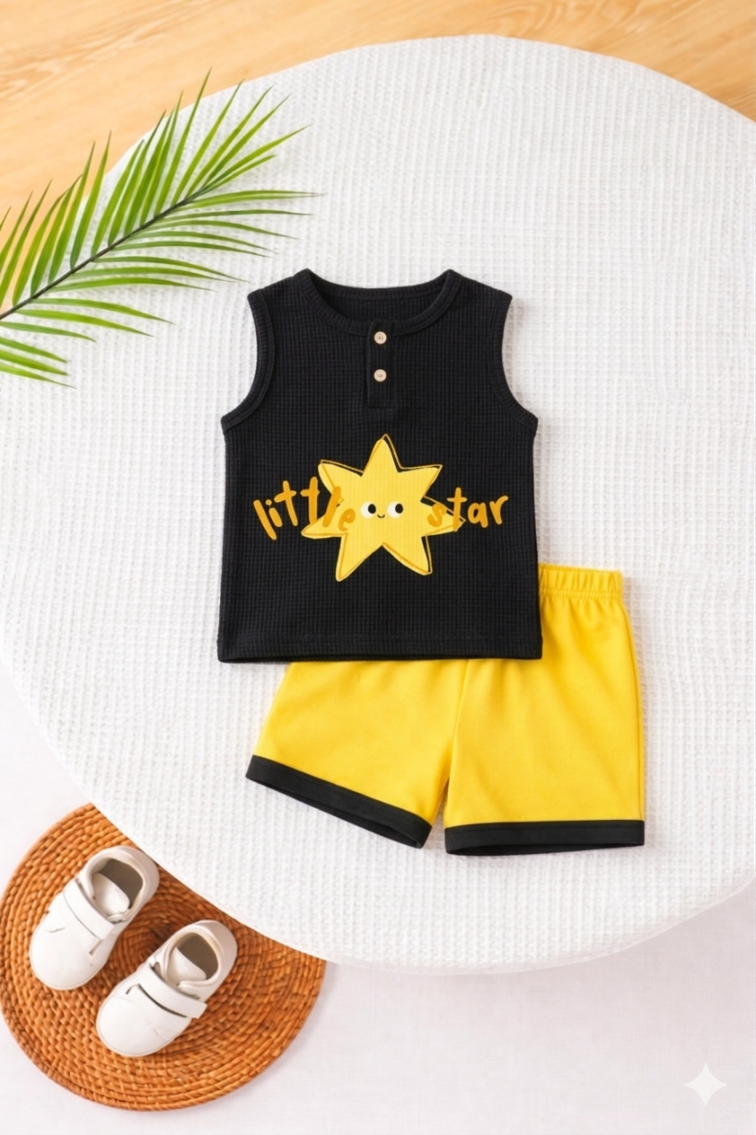 Little Star Henley Sando Set by Twinkle Tods