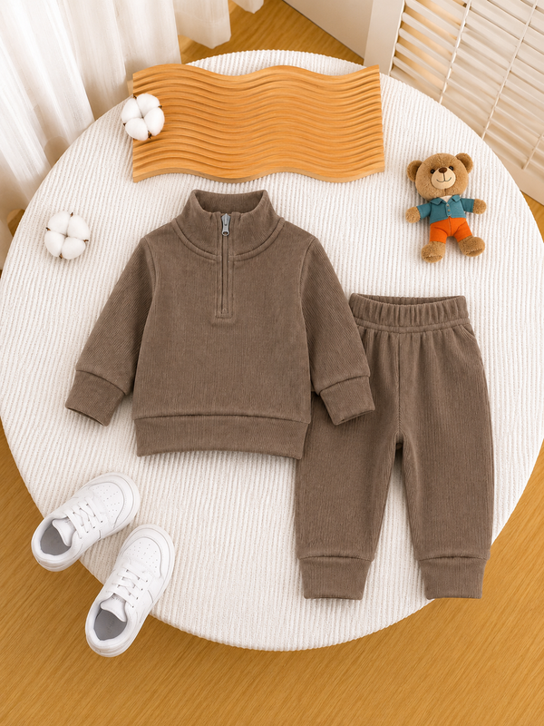 Ribbed HalfZipper Set (M-001)