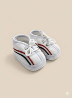 White And Red Canvas Shoes
