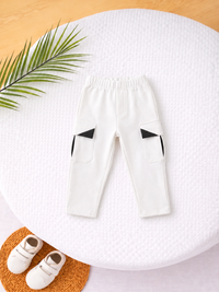 Dual Tone Cargo Pants (White & Black)