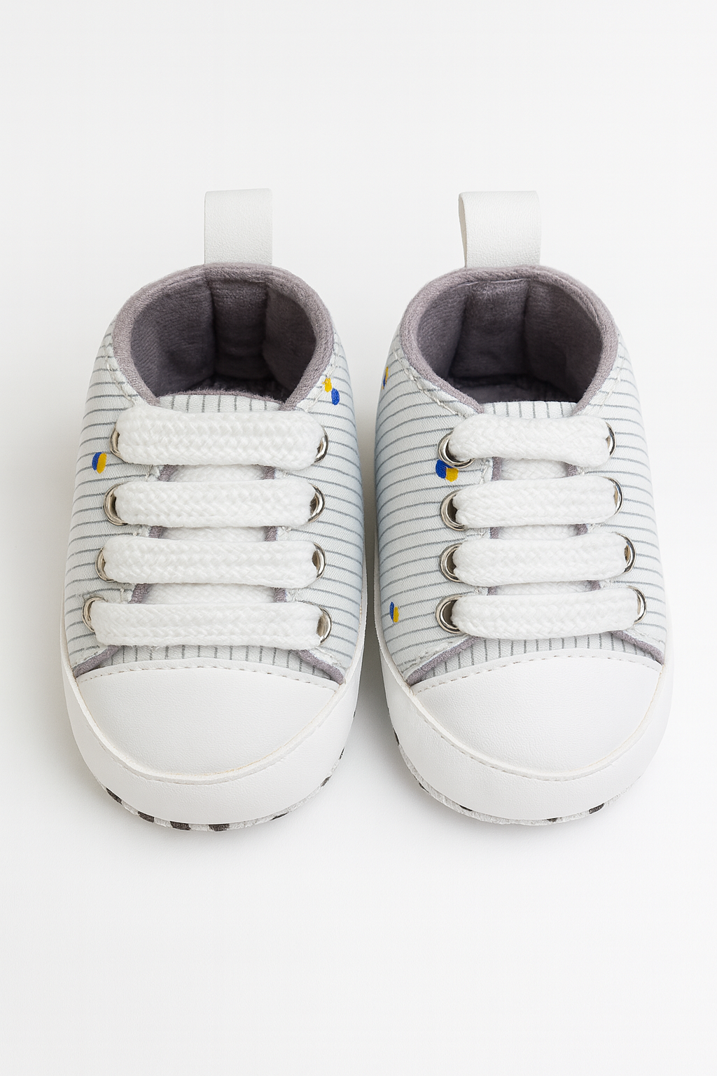 White Canvas Baby Sneakers (Imported)