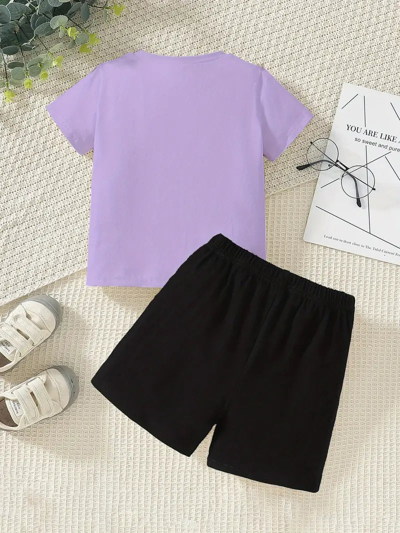 Lilac Panda Short Set