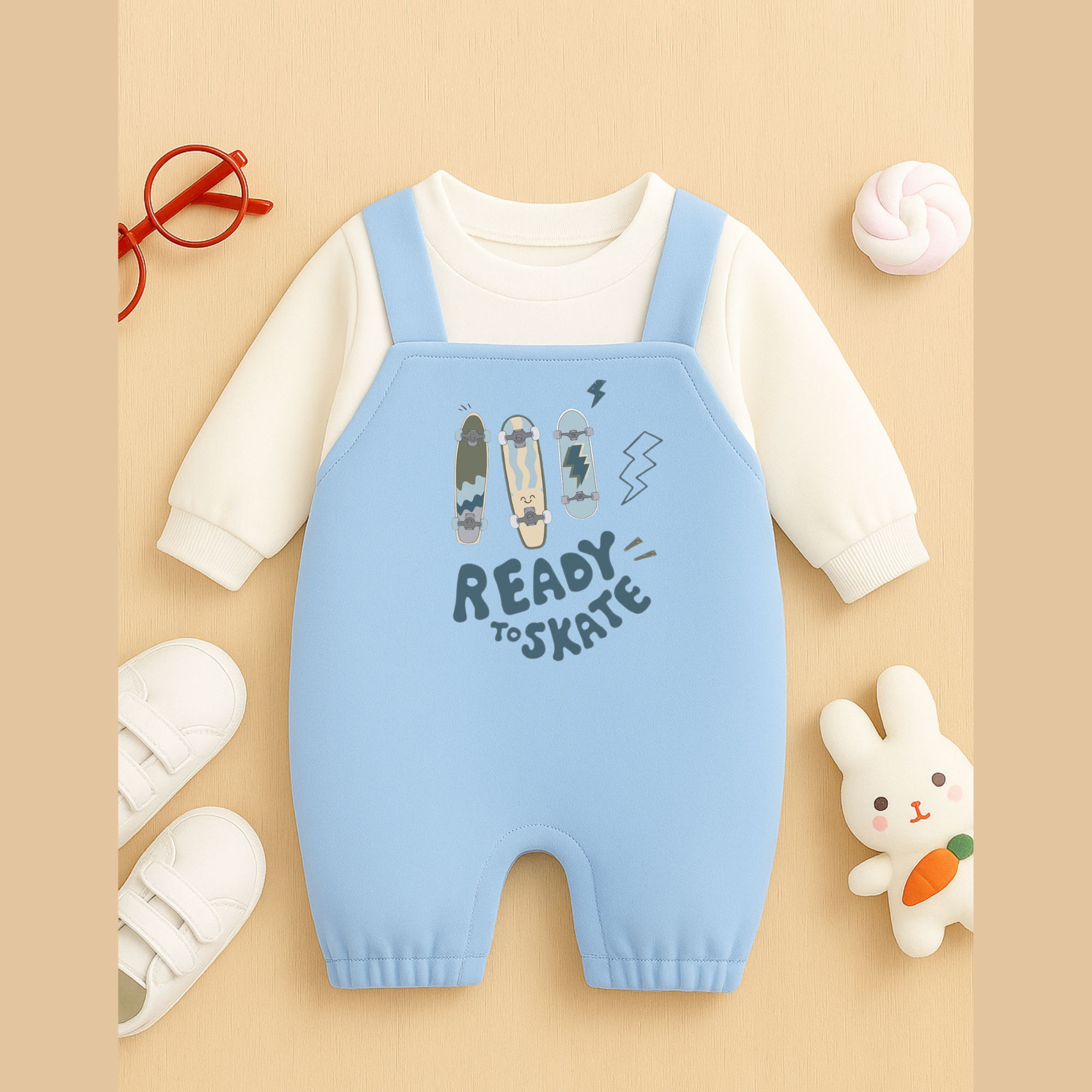 Ready to Skate Winter Dungaree Romper