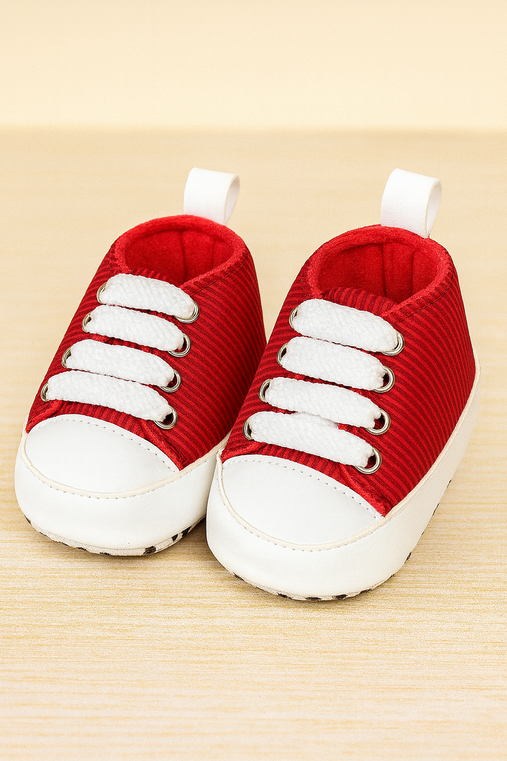 Red Canvas Baby Sneakers (Imported)