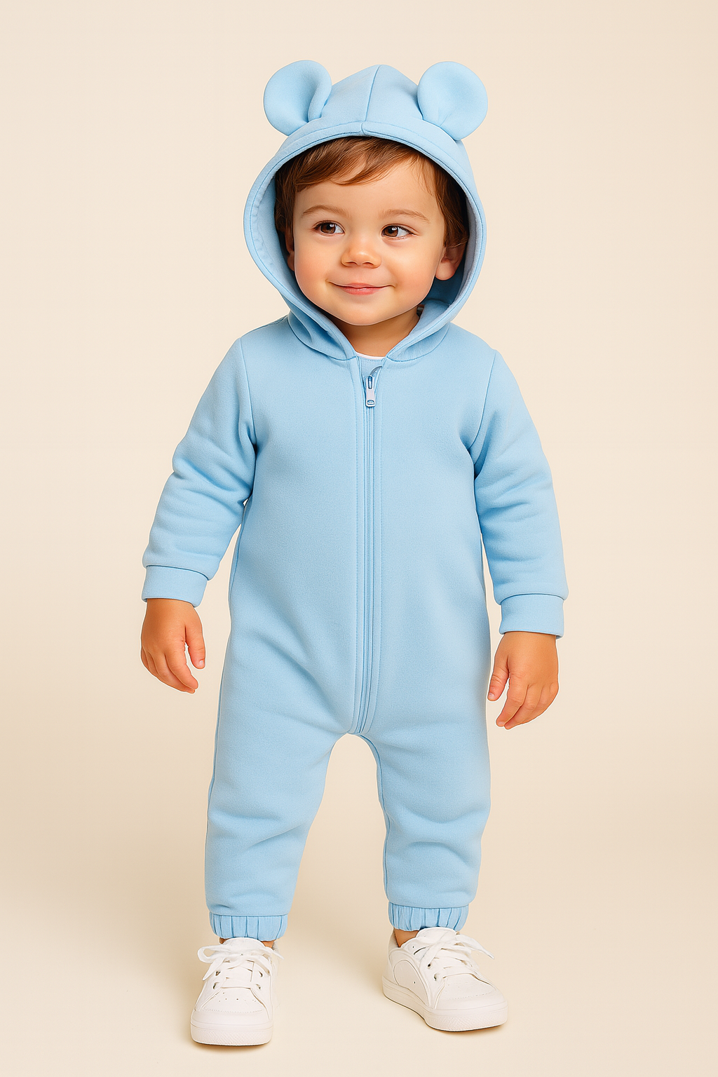 Sky Blue Hooded Sleepsuit