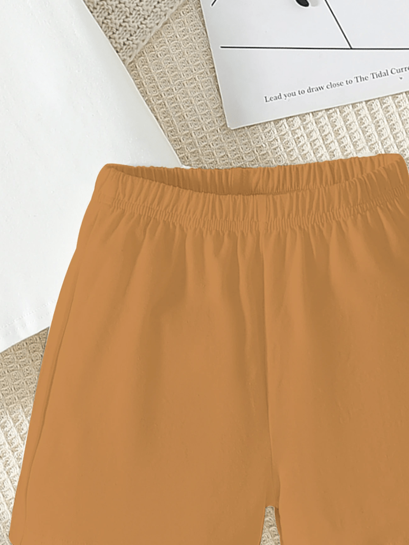 Pluto Cartoon Tee & Brown Short Set