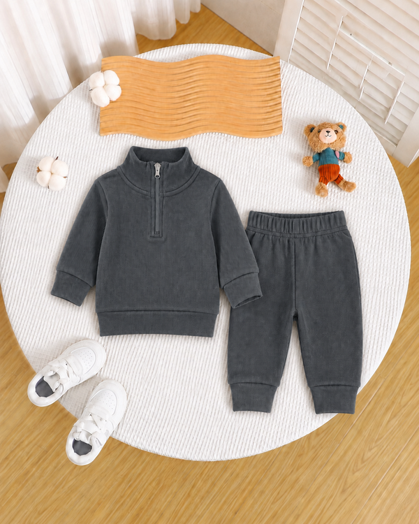 Ribbed HalfZipper Set (M-003)