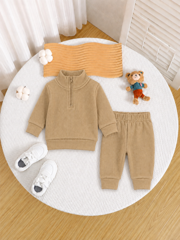 Ribbed HalfZipper Set (M-004)