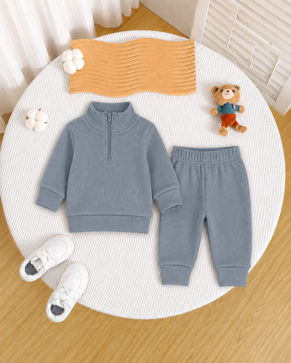 Ribbed HalfZipper Set (M-005)