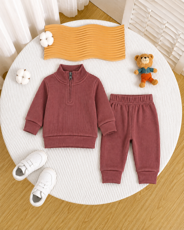 Ribbed HalfZipper Set (M-008)