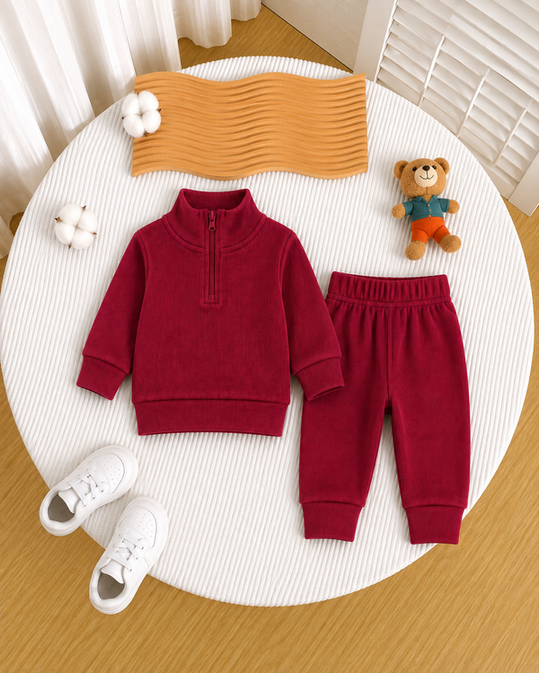 Ribbed HalfZipper Set (M-012)