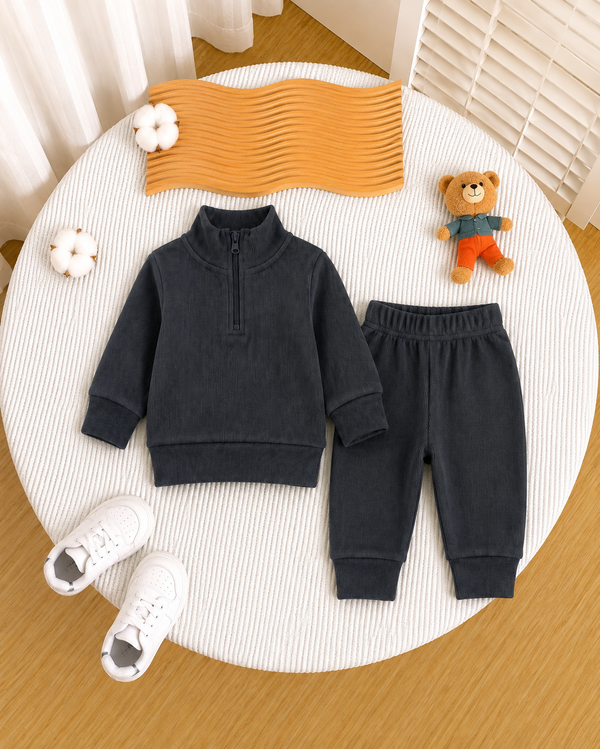 Ribbed HalfZipper Set (M-014)