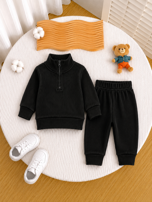 Ribbed HalfZipper Set (M-015)