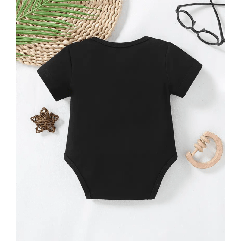 Giraffe Printed Romper (Black)