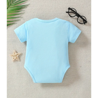 Giraffe Printed Romper (Blue)