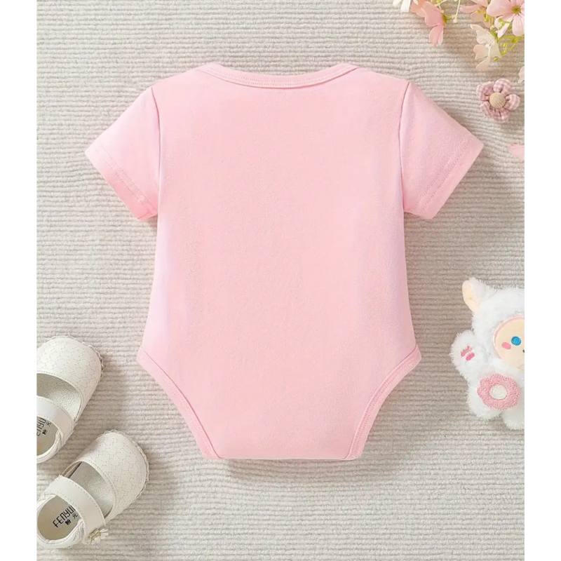 Giraffe Printed Romper (Pink)