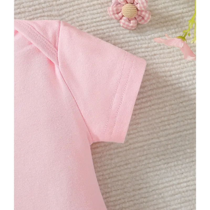 Giraffe Printed Romper (Pink)