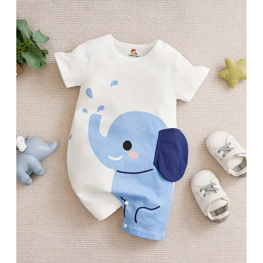 Elephant Printed Romper