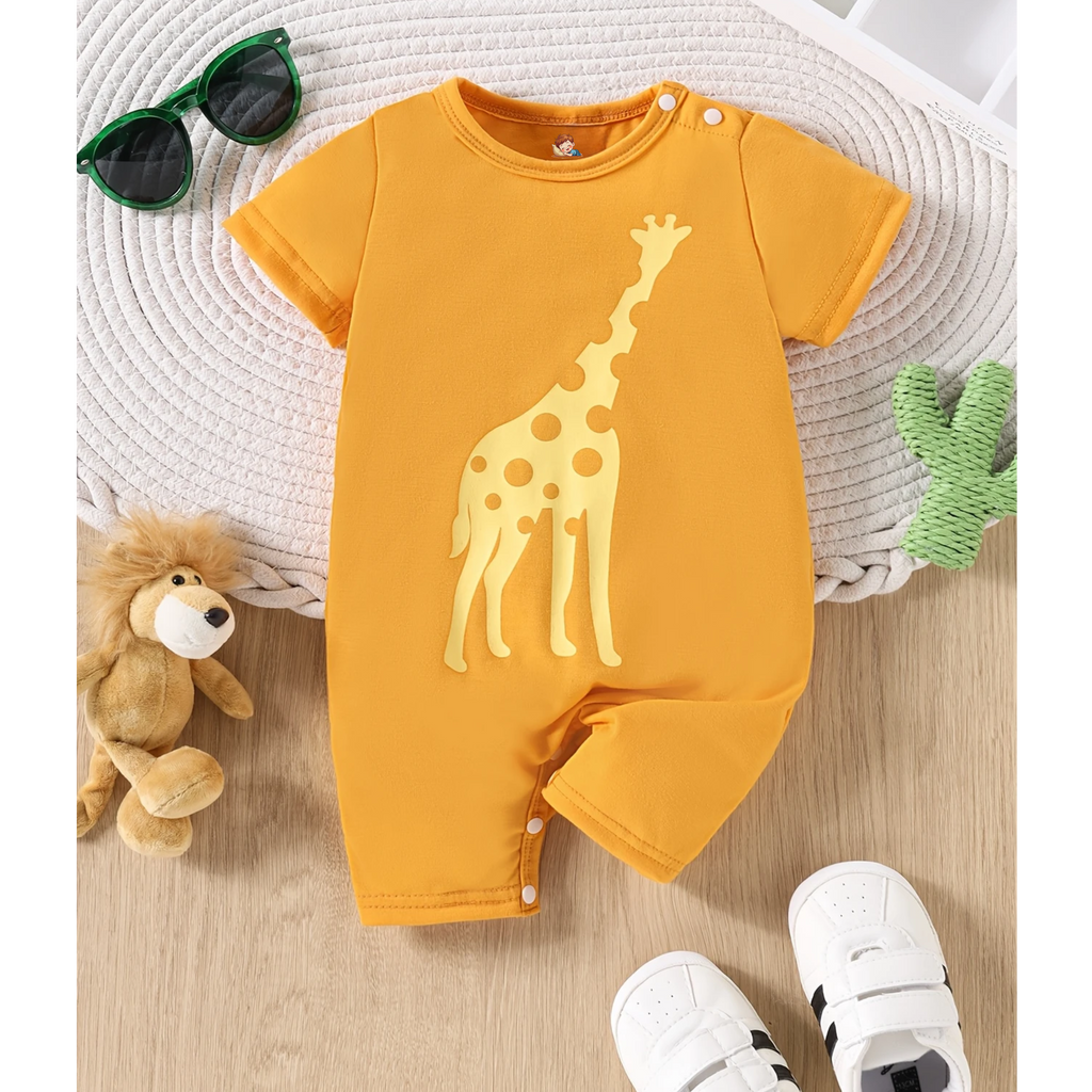 Giraffe Printed Romper