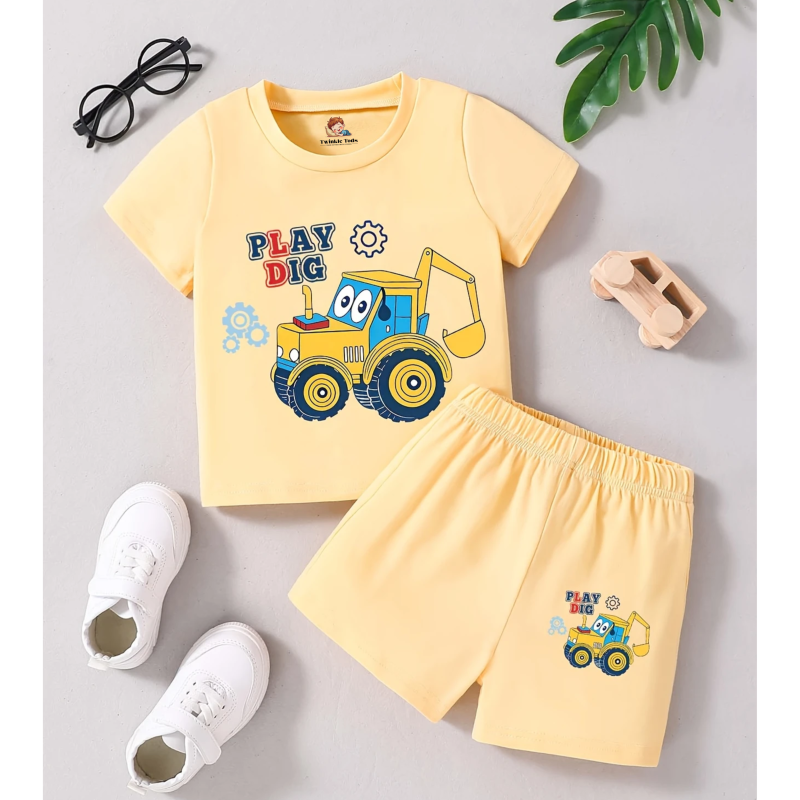 Play Dig Printed Short Set (Fawn)