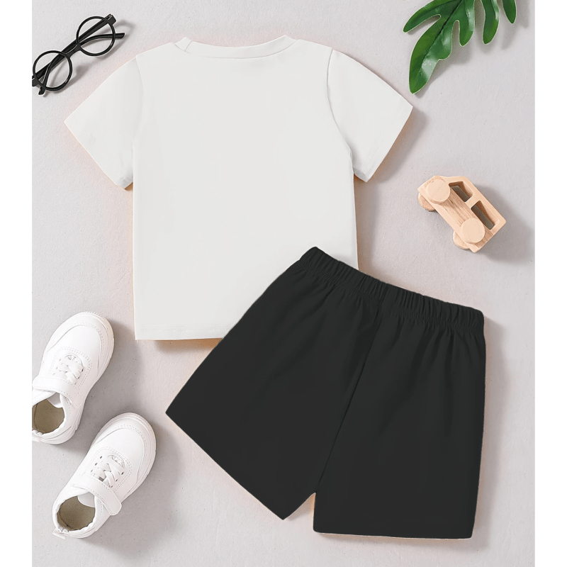 Play Dig Printed Short Set (White)