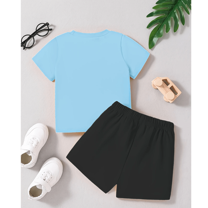 Rabbit Printed Short Set (Sky Blue)