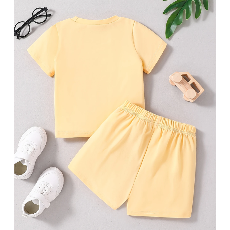 Astronaut Printed Short Set (Fawn )