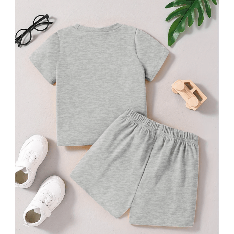 Astronaut Printed Short Set (Grey)