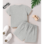 Astronaut Printed Short Set (Grey)