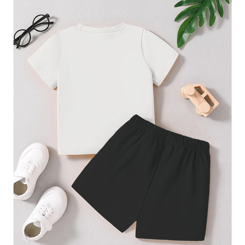 Astronaut Printed Short Set (White)