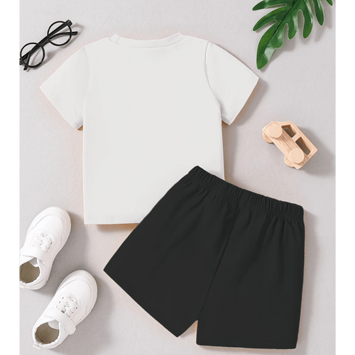 Astronaut Printed Short Set (White)