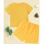 Elephant Printed Short Set (Yellow)