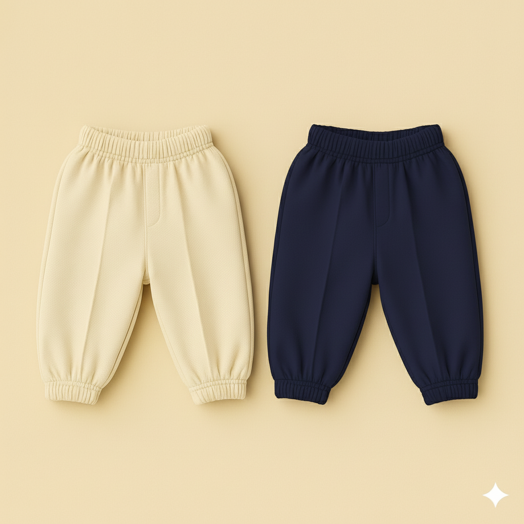 Pack Of 2 with knife pleats (Offwhite & Navy)