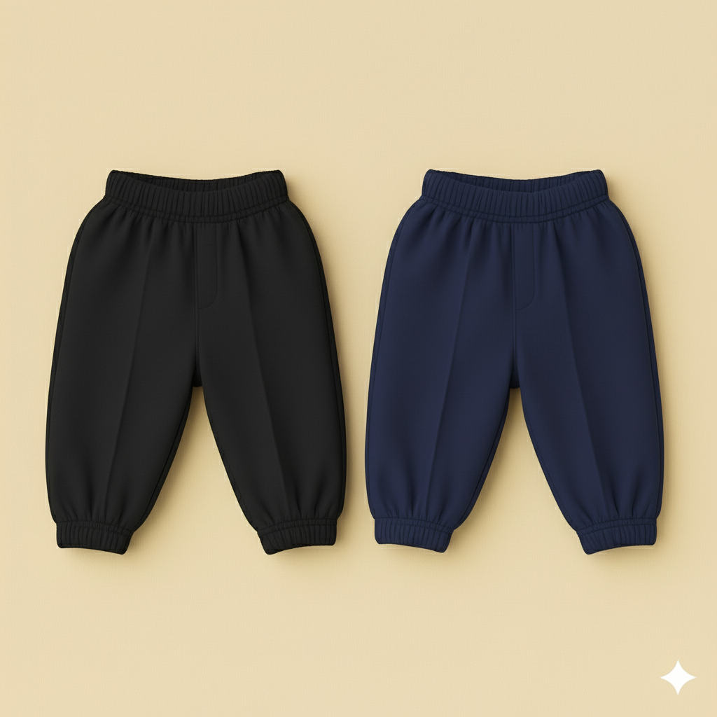 Pack Of 2 with knife pleats (Black & Navy)