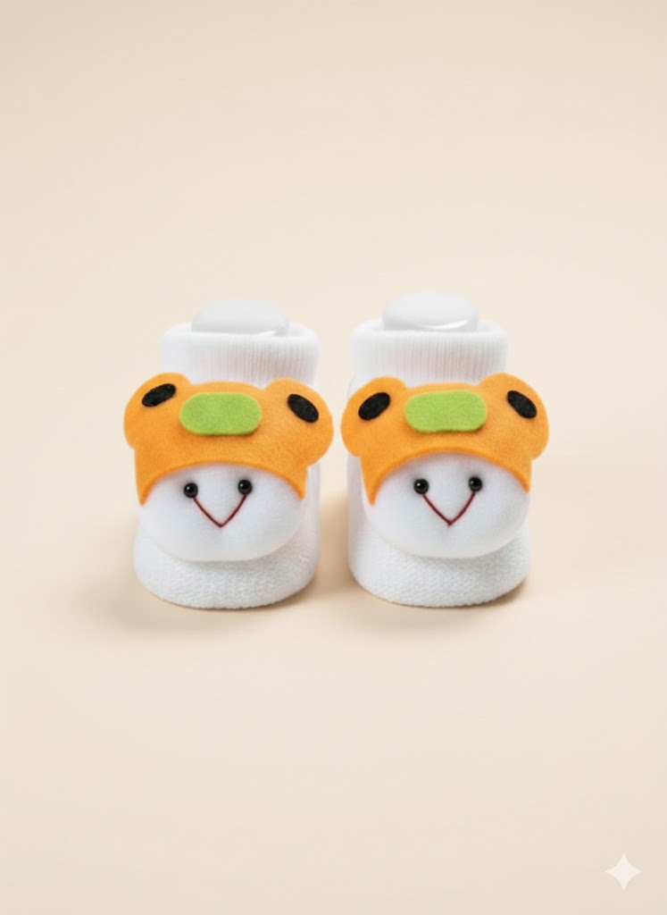 Newborn Soft Cotton Animal Face Shoes