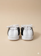 White and black Canvas Baby Sneakers
