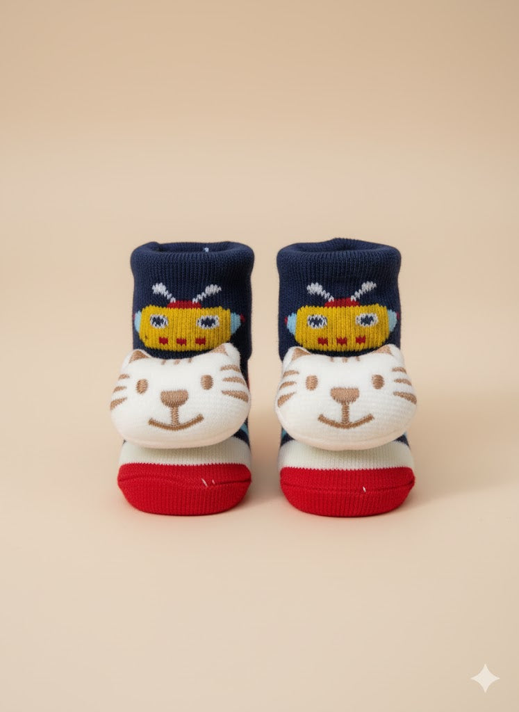 White Bear 3D Baby Socks