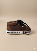 Classic Brown High-Top Baby Sneakers