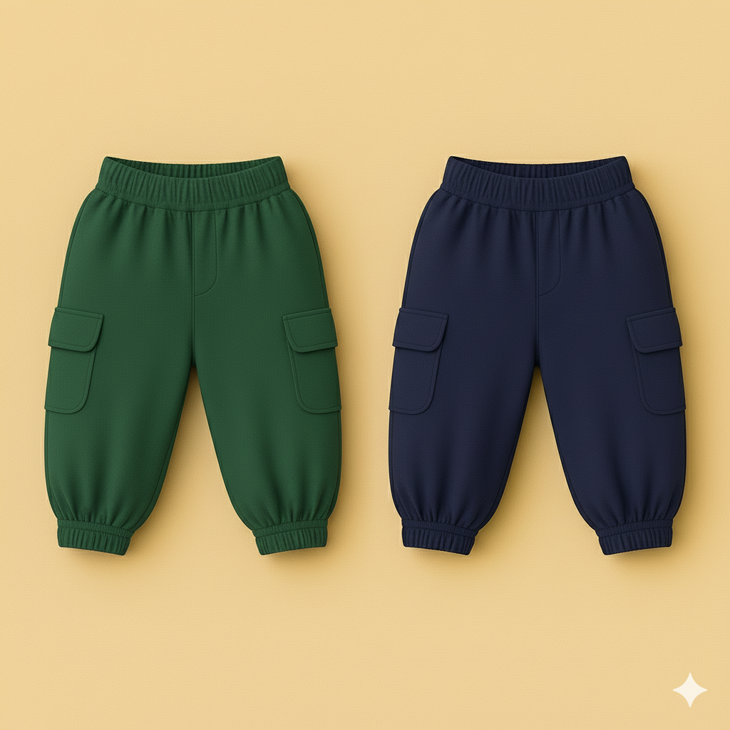 Pack Of 2 cargo pockets (Navy & Forestgreen)